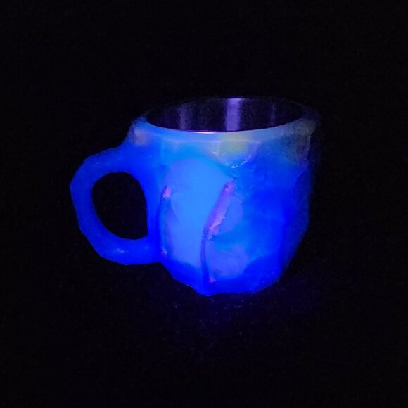 Mineral Crystal Resin Mug Blue Yellow Purple Mineral Crystal Coffee Mug - Picture 8 of 8